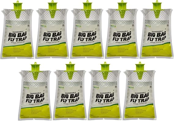 RESCUE! Big Bag Fly Trap Disposable, Outdoor Use - 9 Traps