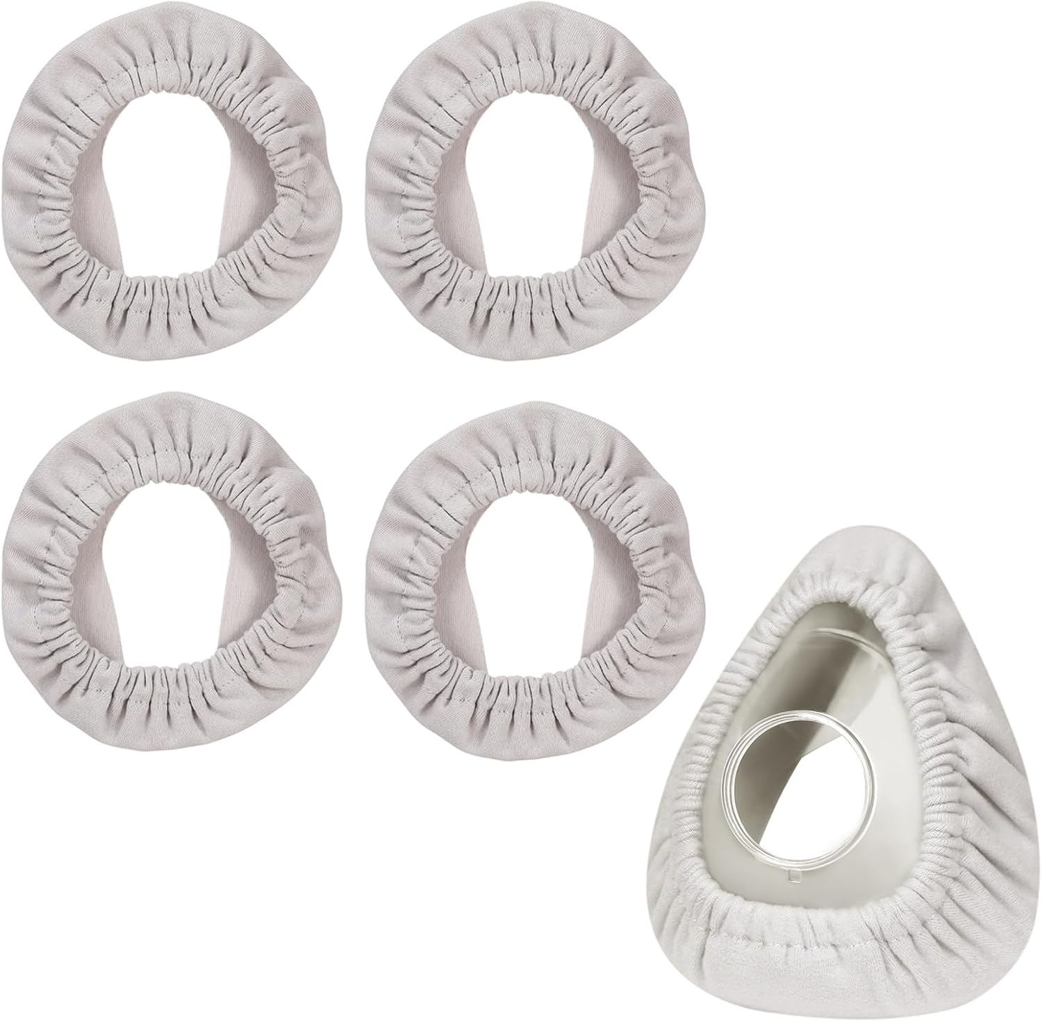Mask Liners Soft Cushion Mask Strap Covers Compatible with Large Full Face Mask Cover Reduce Facial Redness 4 Pack Gray