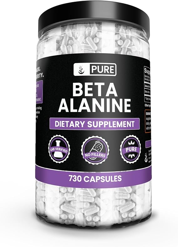 Pure Original Ingredients Beta Alanine, (730 Capsules) Always Pure, No Additives Or Fillers, Lab Verified