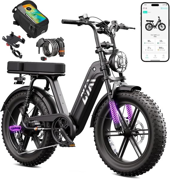 TST Electric Bike for Adults, 48V 15 Ah Battery, 2000W Peak Motor, 28MPH