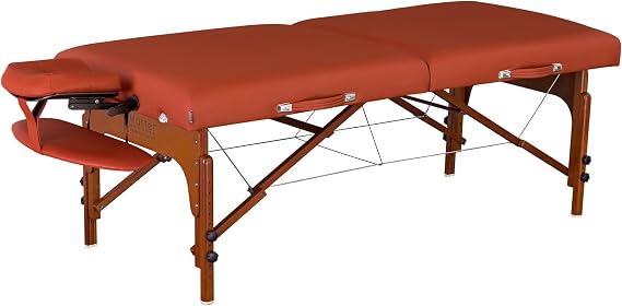 Master Massage 31" Extra Large Santana Pro Portable Massage Table Beauty Bed in Cinnamon, Mountain Red