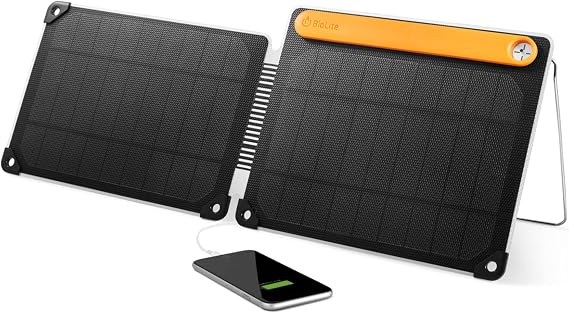 BioLite SolarPanel 10+ Foldable Solar Panel, 10W, 3,200 mAh Battery