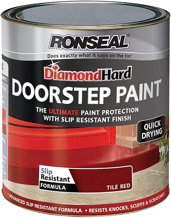 Ronseal - Diamond Hard Doorstep Paint Red 250ml