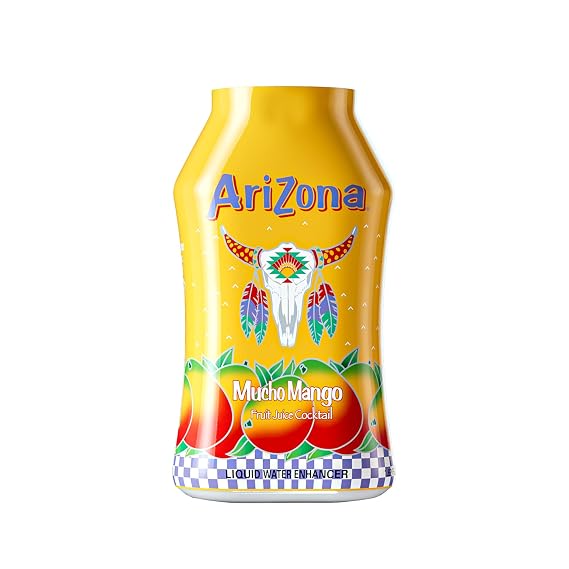 AriZona Mucho Mango - Liquid Water Enhancer - 1.62 fl oz Bottle (12 Pack)