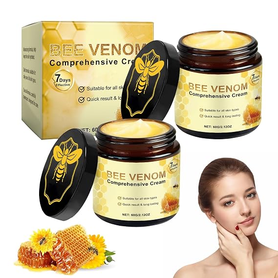 2PC Bee Venom Comprehensive Cream,Visibly Reduces Skin Blemishes,Bee Venom Skin Treatment Cream Repair for All skin Types