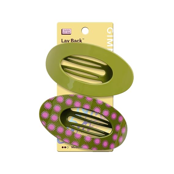 Gimme Beauty Medium Hair Layback Claw Clip - 2 Count - Starburst/Macha