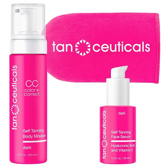 Tanceuticals Mousse + Face Serum Kit, Dark Shade