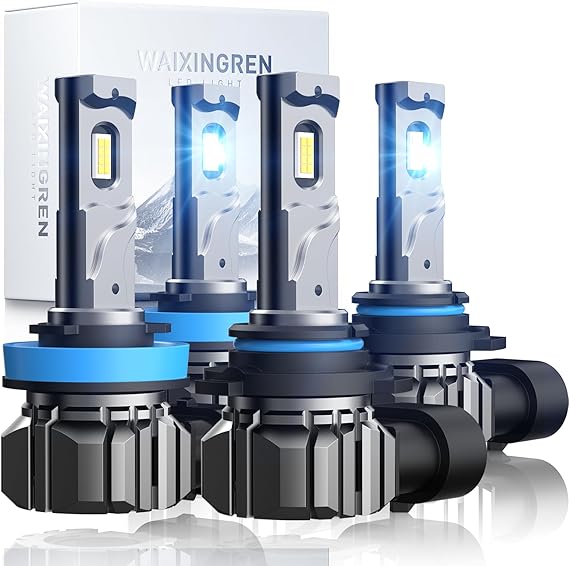 Replacement LED Bulbs, 6000-6500K Cool White, 60W 26000LM Fog Lights, No Adapter Required, Plug and Play Easy Installation (B-H11+9005)