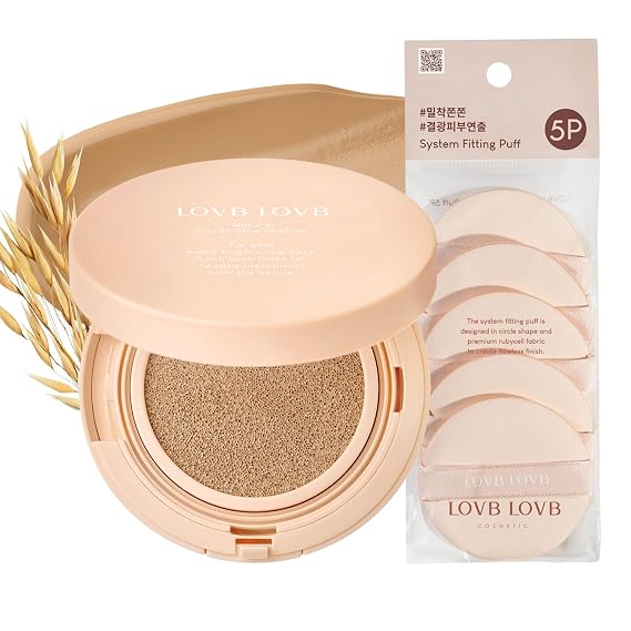 LOVB LOVB Cushion Foundation 25N Mocha Beige + System Fitting Puff 5EA