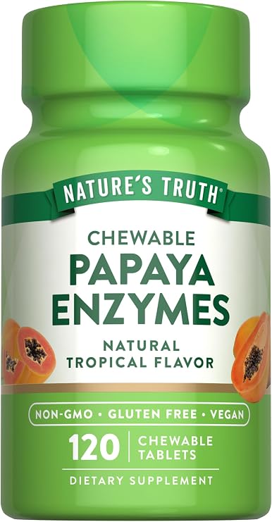 Nature's Truth Papaya Enzyme Chewable Tablets | 120 Count