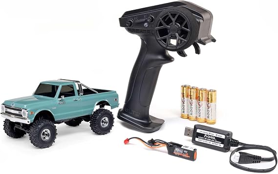 Axial SCX30 Chevrolet K10 4X4 RC Truck 1/30, Green | RTR Brushed Rock Crawler, Battery & Charger Included, AXI-2260T1