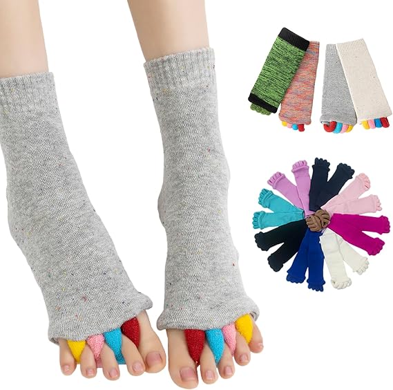 hengfang Full Toe Therapy Socks, Sleeping Socks, Toe Therapy, 5 Toes, Room Socks, Unisex