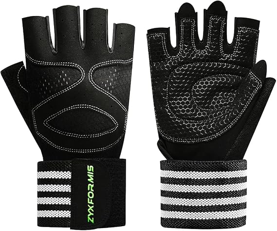 Breathable Workout Gloves for Men Women with Wrist Wrap Support