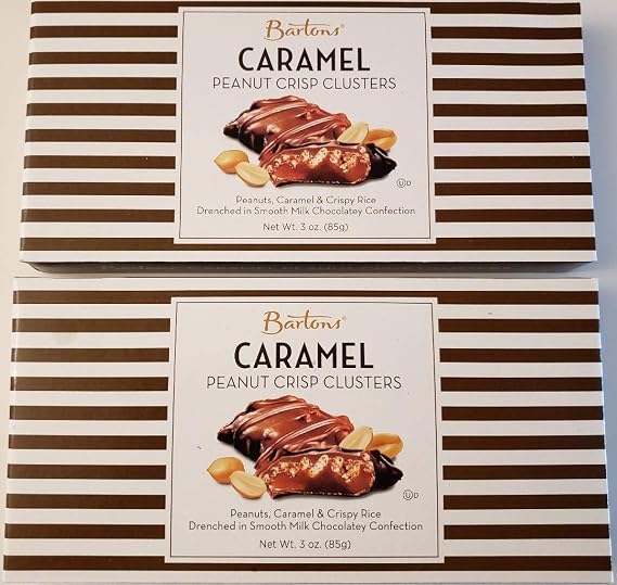 Bartons Caramel peanut crisp clusters (2) boxes