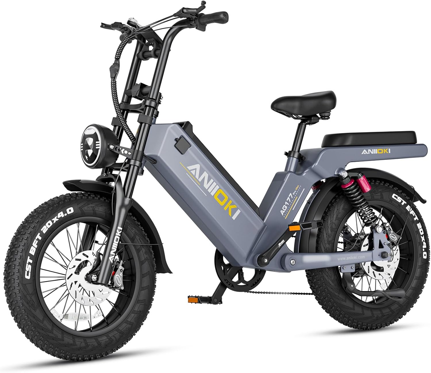 ANIIOKI eBike,AQ177 PRO MAX Electric Bike,4852V 60Ah Electric Commuting Bike,200Miles Long Range, Peak 1200W Power Ebike, Electric Bicycle for Adults