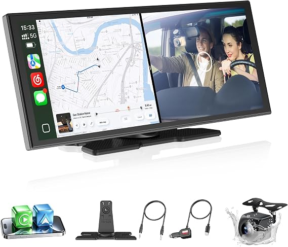 OTTOCAST 11.4" Wireless CarPlay Screen, Android Auto, Gemini AI, Android 15