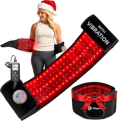 Lifepro Red Light Therapy Belt - 660nm & 850nm Near Infrared & Red Light Therapy for Body- Adjustable & Portable for Wellness & Relaxation