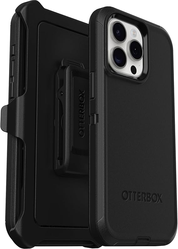 Otterbox Defender Case For Iphone 15 Pro Max, Shockproof, Drop Resistant, Ultra Sturdy, Protective Case, 5X Tested According to Military Standards, Black