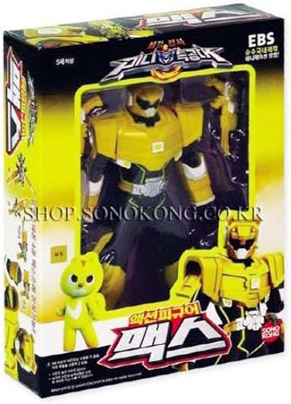 Miniforce Max Korean Robot Action Figure Yellow 5.5" Mountable 4 Weapons 14 Joints Move (Single Product)