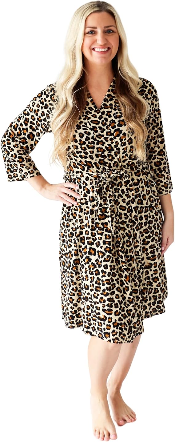Posh Peanut Maternity Robe for Hospital Delivery - Soft Viscose from Bamboo Postpartum Robe for Women Nursing & Lounging