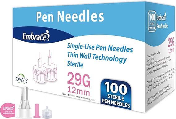 Embrace Insulin Pen Needles (29G 12mm)