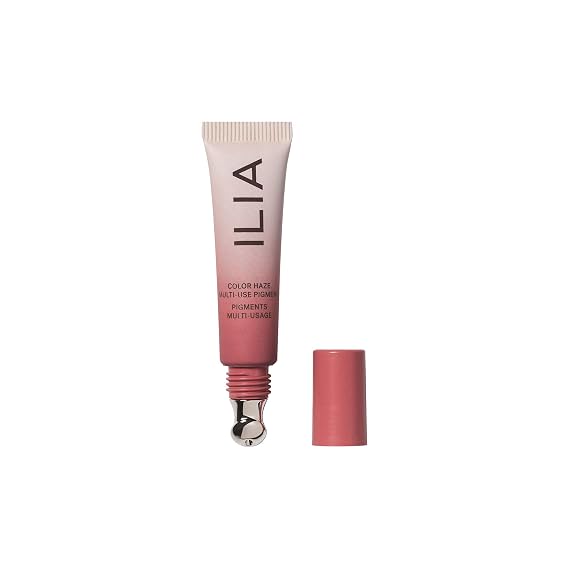 ILIA - Color Haze Multi-Use Matte Pigment | Cream Blush + Lip Color In One | Nourishing, Fuss-Free Application | Non-Toxic, Vegan, Cruelty-Free, Silicone-Free (Temptation Soft Pink, 0.23 fl oz | 7 ml)