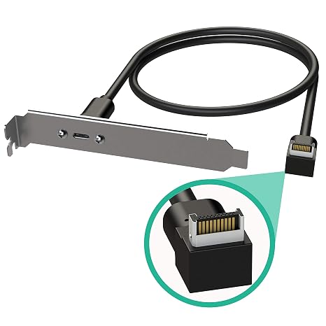 LINKUP USB 3.2 Gen2 Internal Adapter | 20-Pin Header to USB-A | 60cm