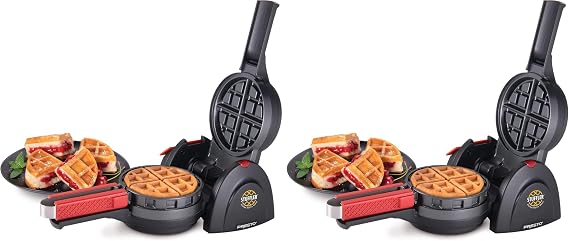 Presto 03512 Stuffler Stuffed Waffle Maker,Belgian,Large,Black,(Pack of 2)