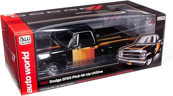 Auto World 1980 Dodge Pickup Step Side 1:18 Scale Diecast