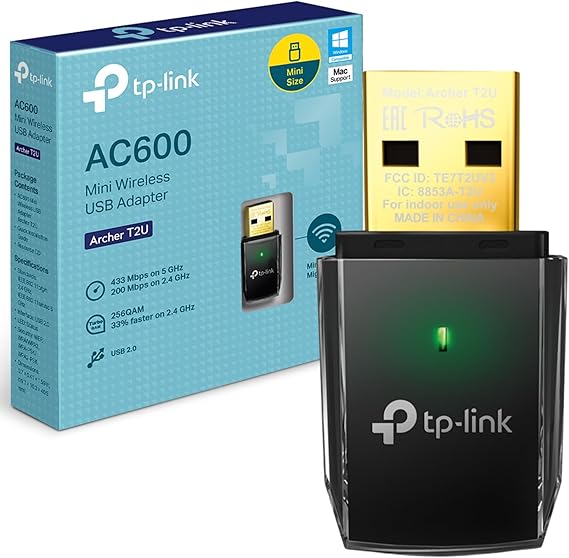 TP-Link Archer T2U, 600Mbps Kablosuz Dual Band USB Adaptör