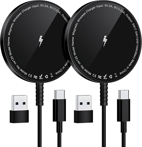 Charger 2 Pack: Magnetic Wireless Charge 17-12 &