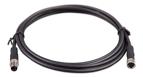 Victron Energy M8 Circular Connector Male/Female 3 Pole Cable, 1m (2-Pack)