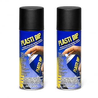2 Pack Plasti Dip Mulit-Purpose Rubber Coating Spray Black 11oz