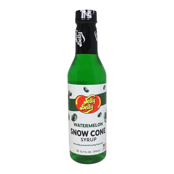 Jelly Belly Snow Cone Syrup - Shaved Ice Syrup, Slushie, and Ice Pop Flavoring for Party (Watermelon)