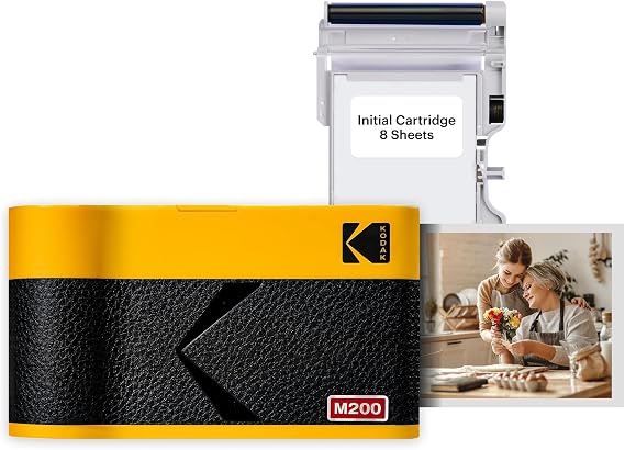 KODAK Mini 2 ERA 4PASS Portable Photo Printer 5,3x8,6cm Printer + 8 Sheets, Yellow