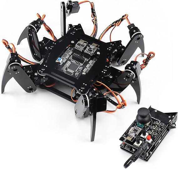 Freenove Hexapod Robot Kit with Remote (Compatible with Arduino IDE), Walking Crawling Twisting, App Remote Control, Servo STEM Project