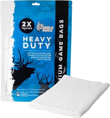 Heavy Duty Game Bags Hunting | Reusable, Breathable Meat Bags | Available in Packs of 1 or 4 for Deer or Elk Quarter Bags | Reusable | Vacuum Sealed to Save Space | Deer, Elk, Moose