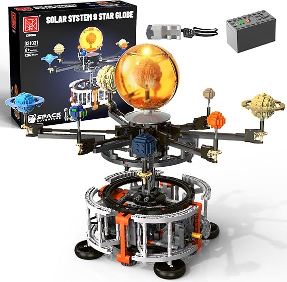 Solar System Building Set, Rotatable Space Toys for Kids, 1282Pcs