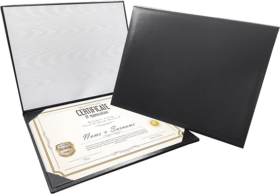 Gradplaza Diploma Cover 6" x 8" 7" x 9" 8.5" x 11" 11" x 14" Graduation Certificate Holder