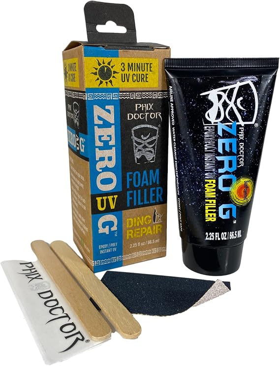 Phix Doctor Zero G UV Foam Filler Epoxy/Poly Surfboard Repair Kit