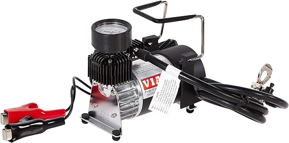 ViAir 90P - 00093 Portable Compressor Kit With Alligator Clamps, Tire Inflator, Tire Air Pump, 12V, 30 Min. @ 30 PSI, 120 PSI, For Up to 31 Inch Tires