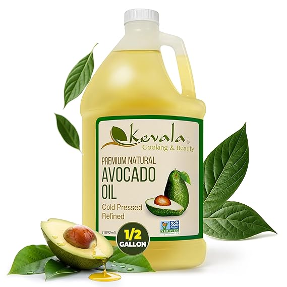Kevala Avocado Oil 64 fl oz, Cold Pressed Kitchen Staple, Gluten Free