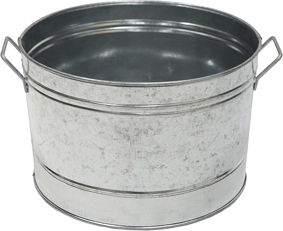 Achla Designs Round Galvanized Tub