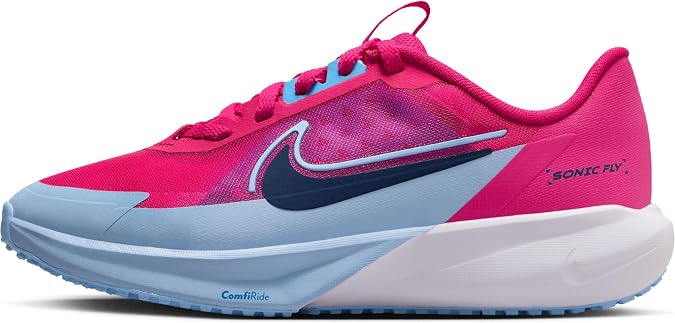 Nike Sonic Fly Big Kids' Running Shoes (Rush Pink/University Blue/Aluminum/Blue Void)