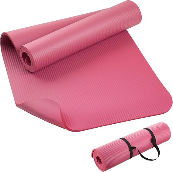 KEEP Extra Thick NBR Yoga Mat for Women & Men, 10mm Thick, 72x32 Large Exercise Mat with Non-Slip Workout Mat for Yoga, Pilates, Stretching, Meditation Wide & Cushioned Fitness Mat