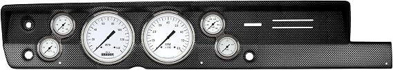 Classic Instruments CDPB67WH151CF White Hot Full Sweep Direct Fit 6 Gauge Set Compatible with 1967-1969 Barracuda