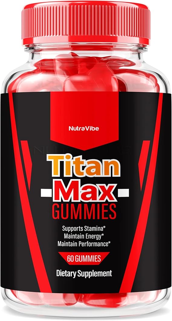 Titan Vigor Premium Titan Vigor Testo Support Formula with Natural Ingredients to Support Energy, Stamina, Drive & Performance | Great-Tasting TitanVigor Gummys, 30 Day Supply (60 Gummies)