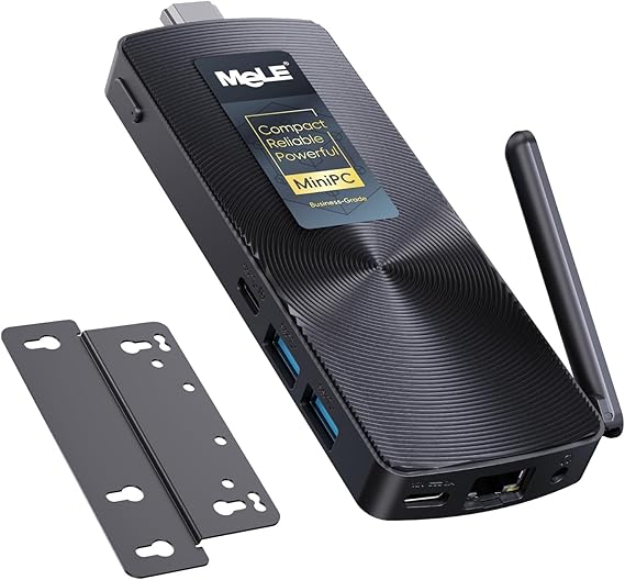 MeLE QuieterDL Dual LAN Fanless Mini PC, N100 4GB 128GB Mini Computer