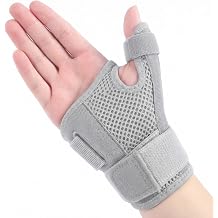 Thumb Splint for Left Right Hand - Adjustable Wrist and Thumb Support for Arthritis Pain - Support Thumb Brace for Arthritis, Tendonitis, Carpal Tunnel Pain Relief and Thumb Sprain (Grey)