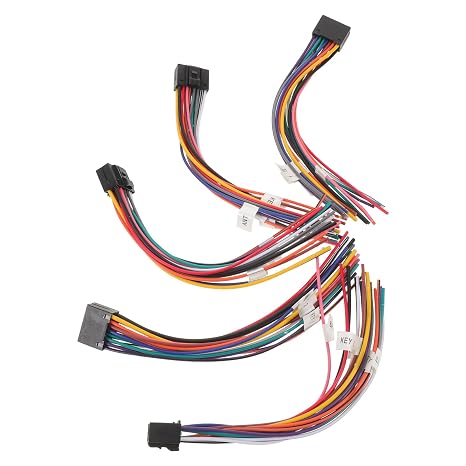 Cabilock 5pcs Car Stereo Wiring Harness Pin Radio Adapter Cable for Automotive Audio Installation Compatible Vehicle Models
